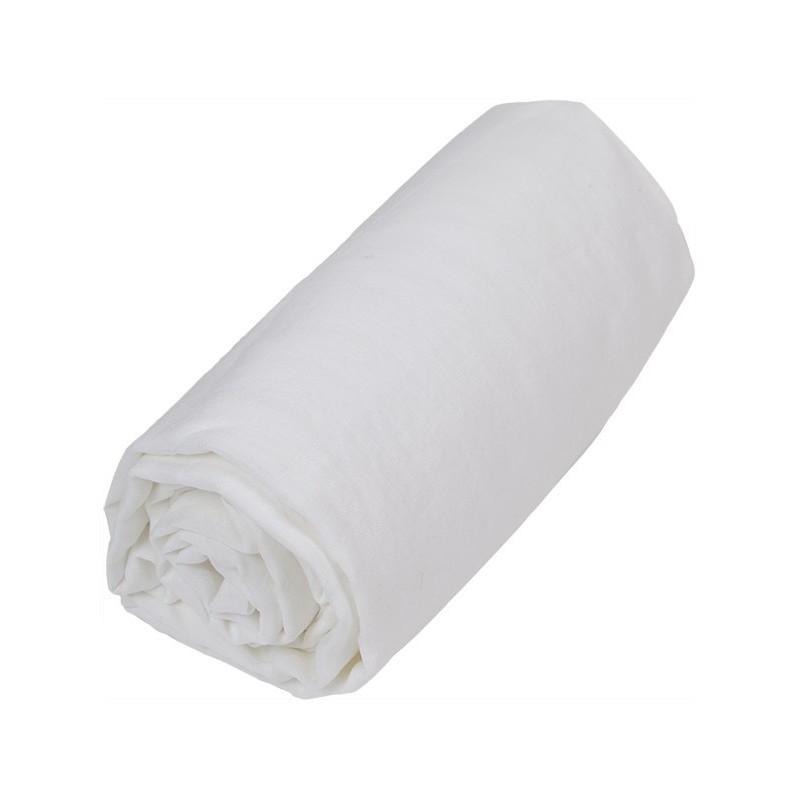 Drap housse 70x190 100% coton blanc - Cdiscount Maison